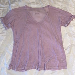 Free People We the Free Lavender V-Neck Top